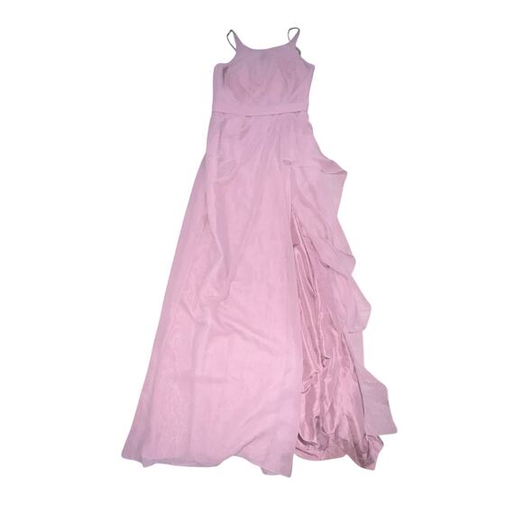 Azazie Cassandra Mauve Pink Maxi Formal Wedding Bridesmaid Dress Small - Picture 1 of 5